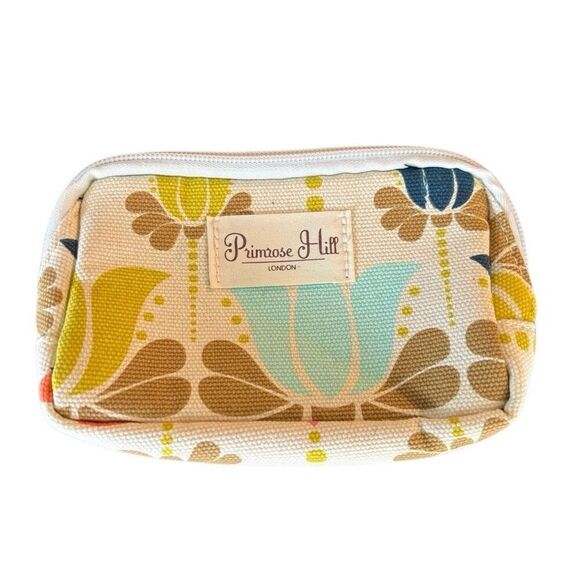 Primrose Hill London Lotus Pattern Zipper Cosmetic Bag - Picture 1 of 6